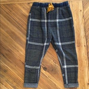 Gray plaid pants
